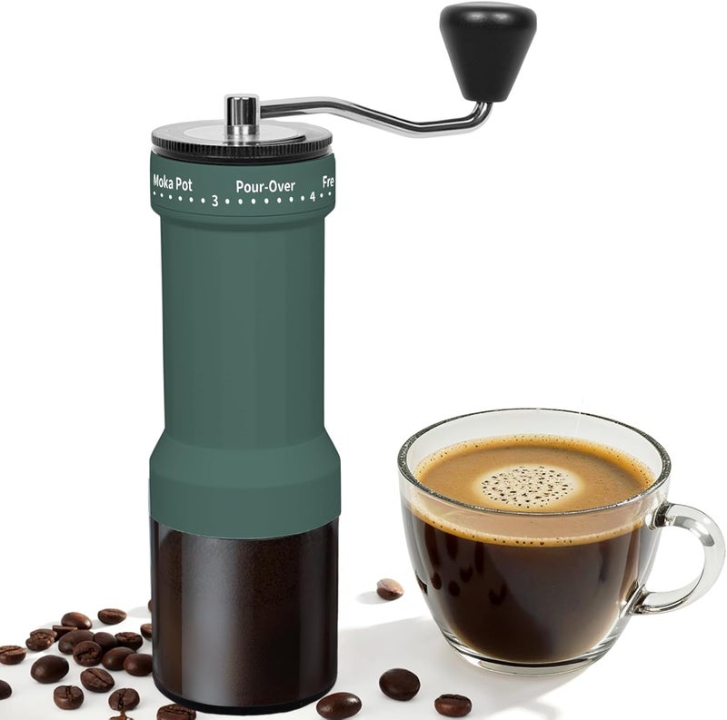EZVING Mini Manual Coffee Grinder – 40 Adjustable Settings, Portable Hand Crank Mill with 30g Capacity, Conical Burr for Espresso, Pour Over, French Press | Perfect for Travel, Camping & Office - Image 1